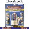 GEMBOK FLEXIGO BRASS 40MM & 50MM PJG SHERLOCK RUMAH GUDANG TOKO